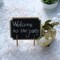50 pcs 3"x4" Black Mini Chalkboards Signs with Wood Easels